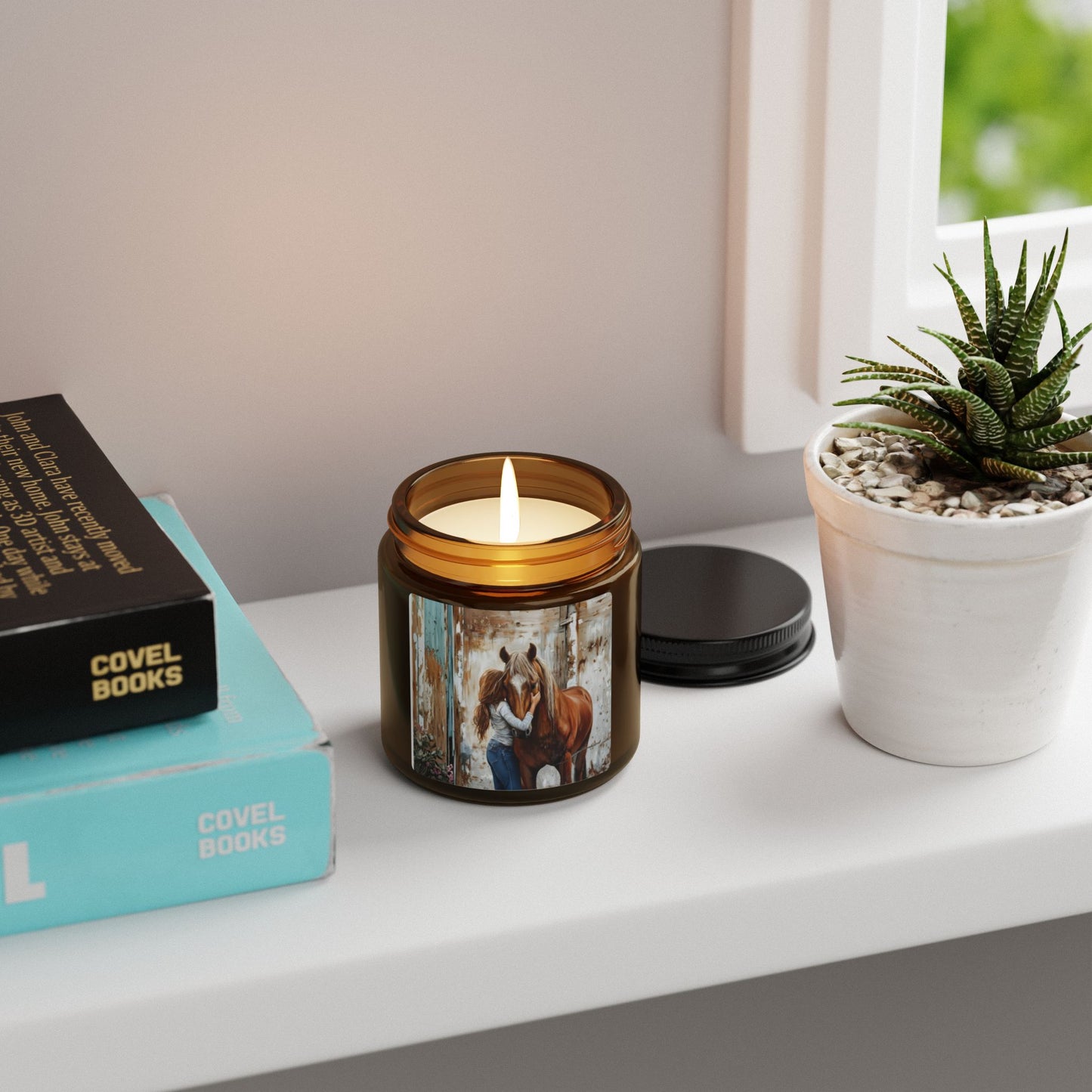 Vela de Soja en Frasco Ámbar: Calidez Artesanal y Aromas Naturales