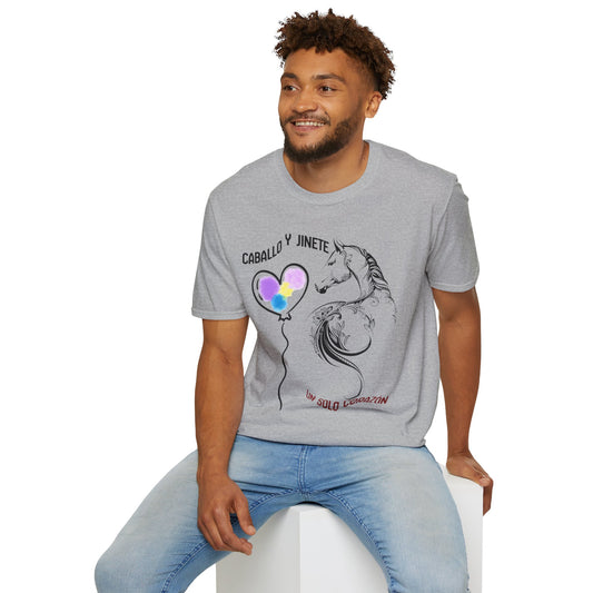 Camiseta Unicorn Heart - Diseño "Caballo y Jinete" - Amor en Español