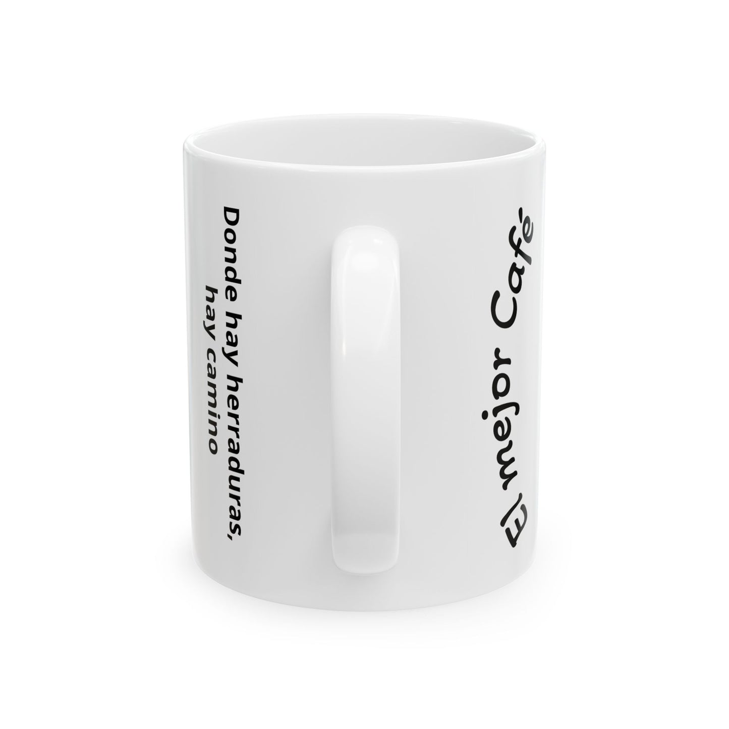 04-Taza de Cerámica Lucky Horseshoe — "El Mejor Café", Estilo Rústico (11oz)