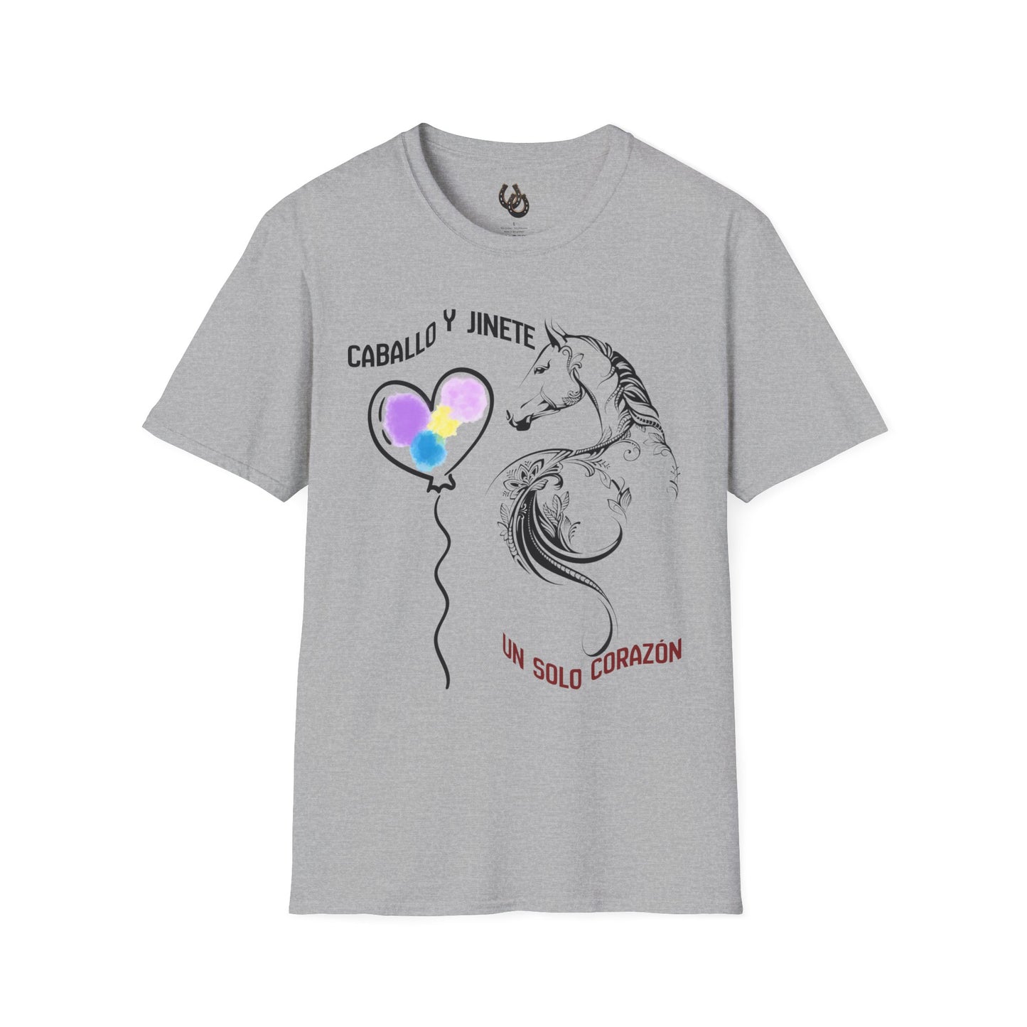 Camiseta Unicorn Heart - Diseño "Caballo y Jinete" - Amor en Español