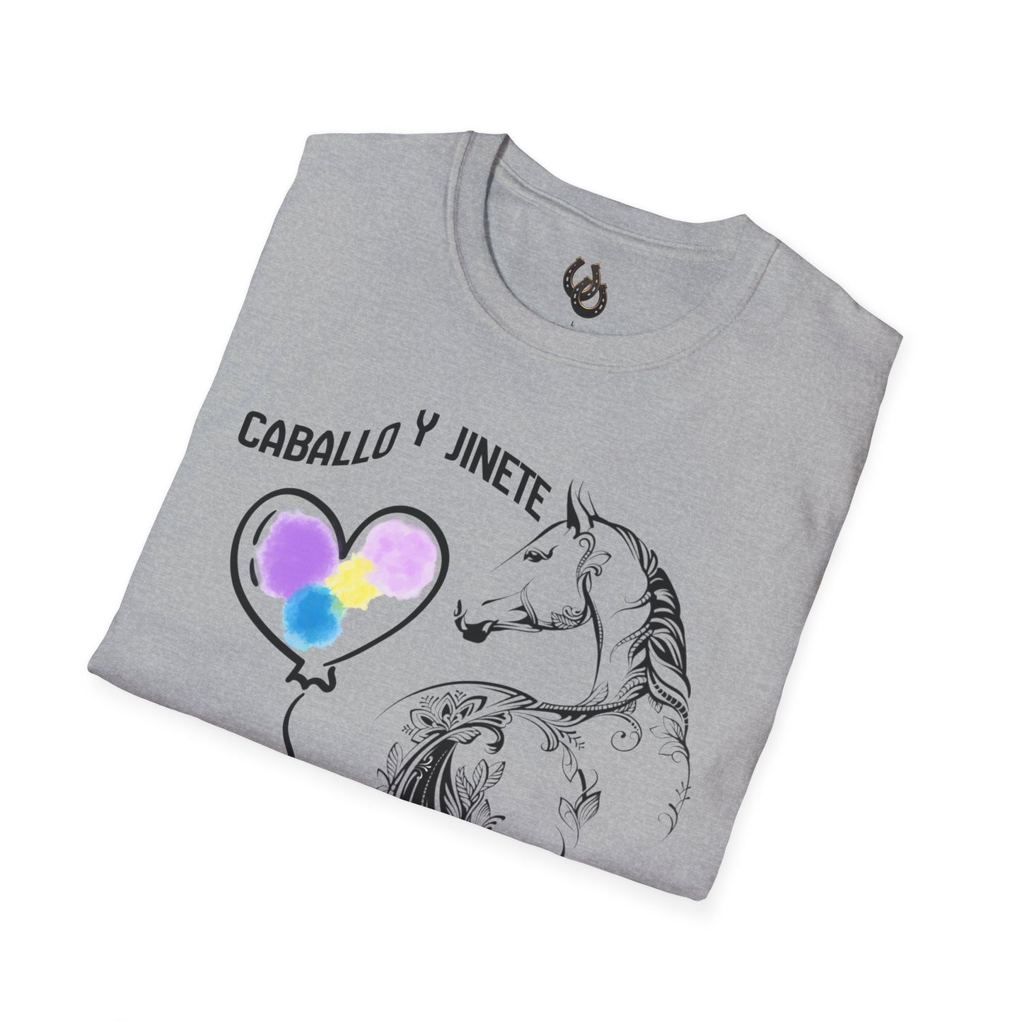 Camiseta Unicorn Heart - Diseño "Caballo y Jinete" - Amor en Español