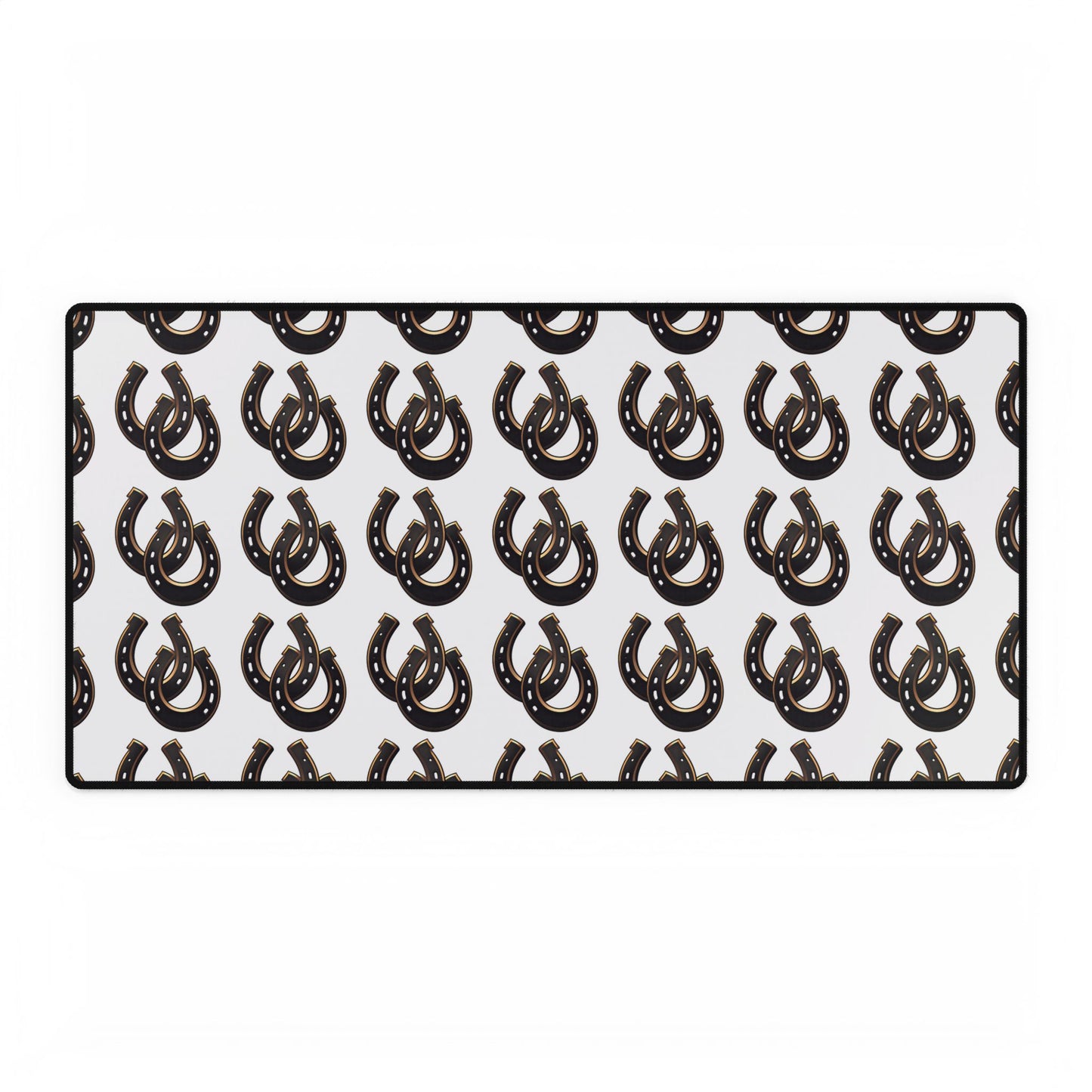 03-Tapete de Escritorio con Patrón de Herraduras — Alfombrilla de Ratón XL para Oficina y Gaming (Diseño Lucky Equestrian)